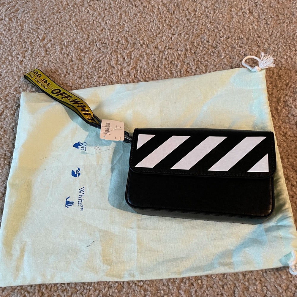 Off white clutch bag